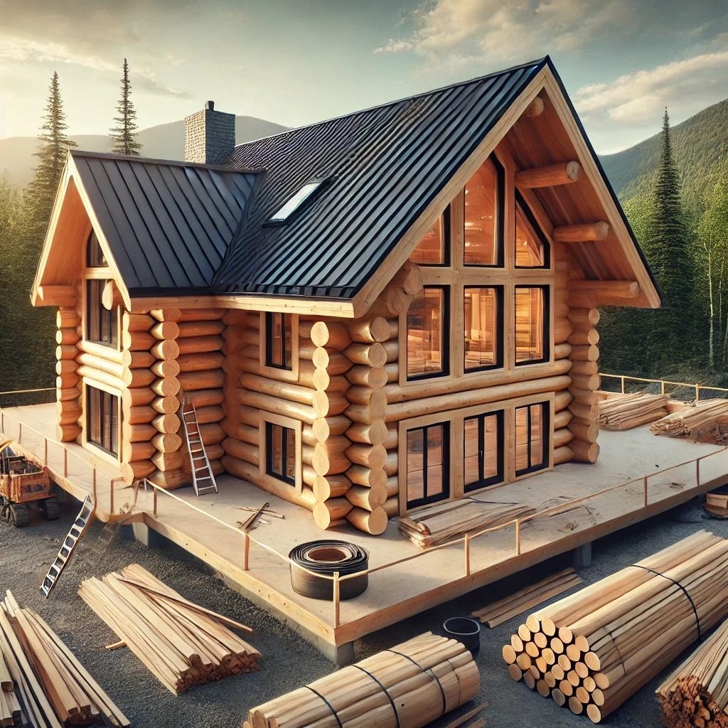 Maison en bois rond massif fabriquée par Bois Rond Tucson